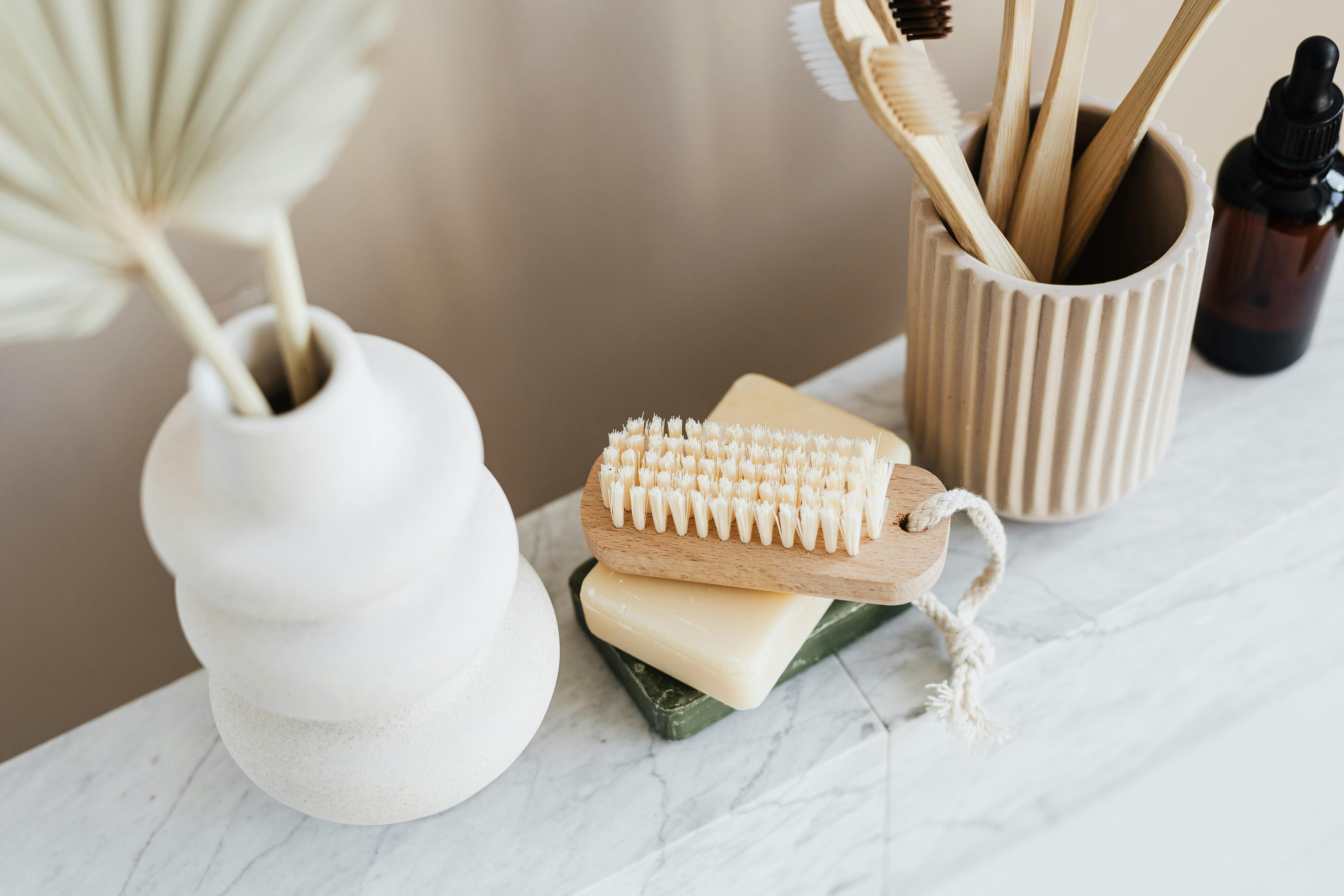 Small bathroom kept tidy and organized