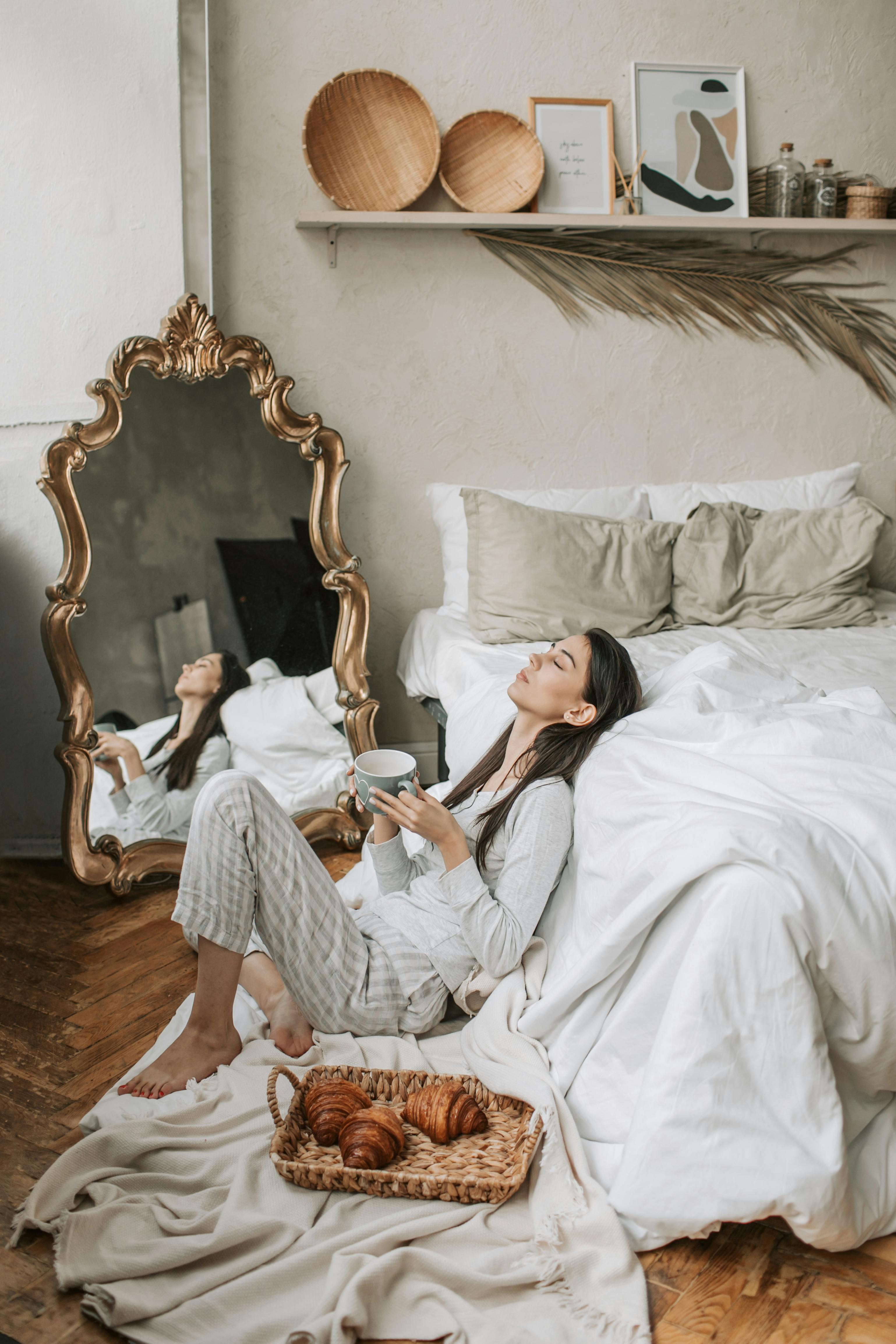 Low profile bed in small shared room